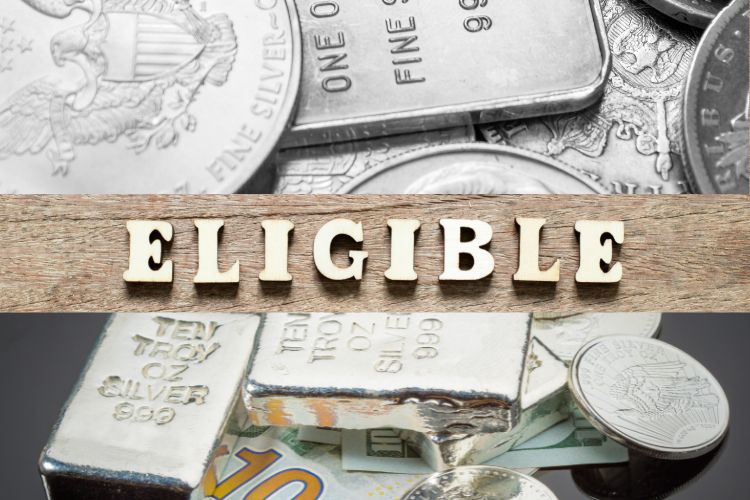 IRA Eligible Silver Bullion Bars and Coins